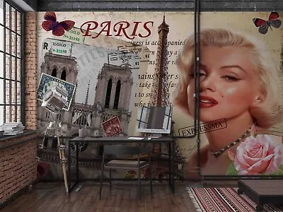 3D Poster Marilyn Monroe Self-adhesive Removeable Wallpaper Wall Mural1 215 • $98.99