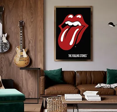 Rolling Stones Classic Logo - High Quality Premium Poster Print • $39.95