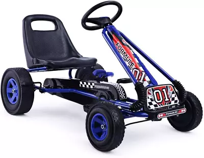 Go Kart For Kids 4 Wheel Quad Off-Road Pedal On Foot Go Cart W/Steering Wheels  • $167.99