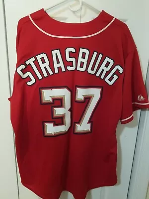 Stephen Strasburg Jersey Majestic Genuine Nationals Size XL.  • $43.90