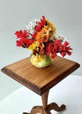 Miniature Floral Arrangement Flowers In Vase 1:12 Dollhouse OOAK Christmas • $11.50