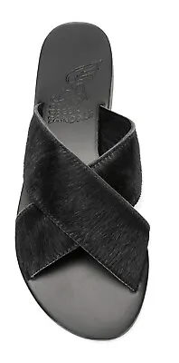 Ancient Greek Calf Hair Leather Thais Cross Sandals Women’s EU 39 US 9 Rtl. $216 • $18