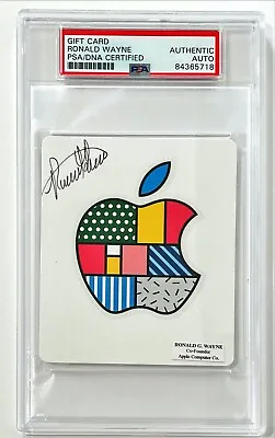 Ronald G Wayne Apple Co Founder Signed Apple ITunes Gift Card PSA/DNA #8 • $178.32