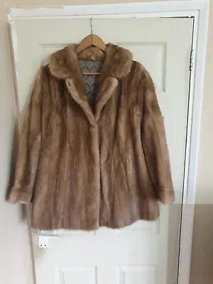 Brown Mink Fur Jacket For Women Size 12/14 • £150