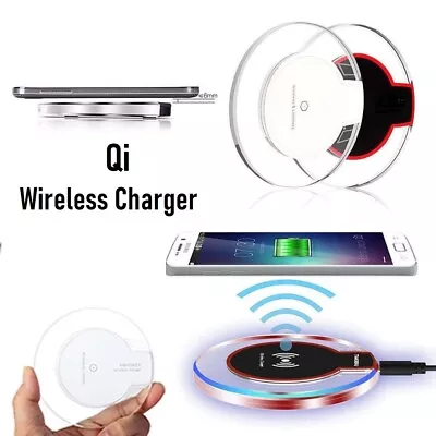 Fast Qi Wireless Charger Charging Pad Universal ALL Android IOS & Qi Devices • £4.99