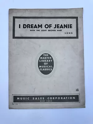 I Dream Of Jeanie With The Light Brown Hair - Piano & Lyrics By Foster Stephen • $14.20