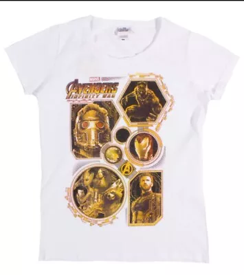 New Marvel Avengers Infinity War Golden Group Adults T-Shirt Size XXL Bnwt • £6.99