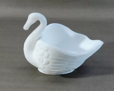 Vintage Mid Century Imperial Milk Glass Swan Mint Nut Novelty Dish Bowl • $14.75