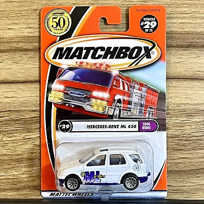 Matchbox #29 Mercedes-Benz ML 430 White 50 Years 2002 New On Card • $4.99