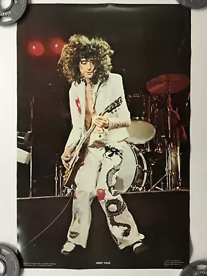 $74.99 • Buy Rare Vintage 1977 Led Zeppelin Jimmy Page In Concert Poster