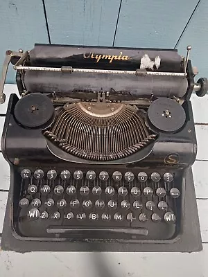 RARE  MADE IN GERMANY OLYMPIA SIMPLEX PORTABLE TYPEWRITER 1930's • £65
