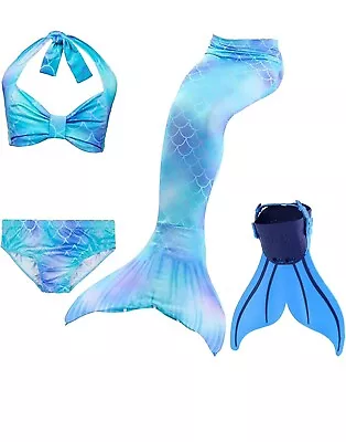 Superband Mermaid Tails With Mono Fin Sparkle Mermaid Swimsuit For Kids Girls • $45