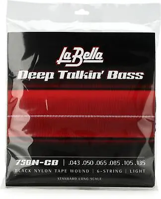 La Bella 750N-CB Deep Talkin' Bass Black Nylon Tapewound Bass Guitar Strings - • $73.99