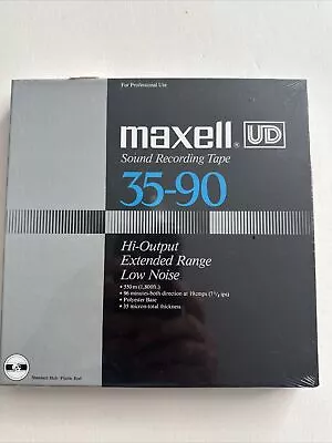 Maxell UD 35-90 Reel-To-Reel Recording Tape NEW SEALED 7” 1/4” 1800’ • $21.83
