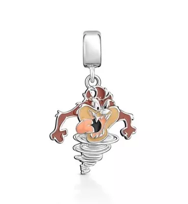 925 Sterling Silver & Enamel Tasmanian Devil Dangle Charm For Bracelet  • $19.80