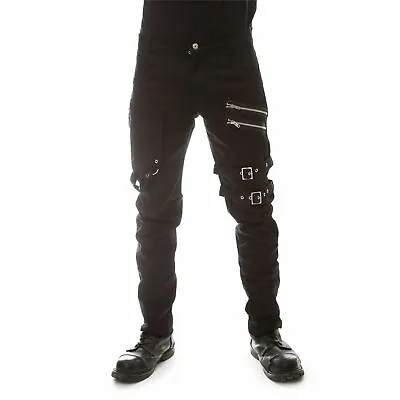 Vixxsin Icebreaker Pants Mens Black Goth Emo Punk Men Buckle Strap Gothic Alt • £42.95