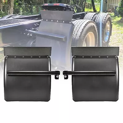 Pair Poly Quarter Fender Black Set For 24  X 24  Semi Truck Volvo VNL/VN NEW • $76.66