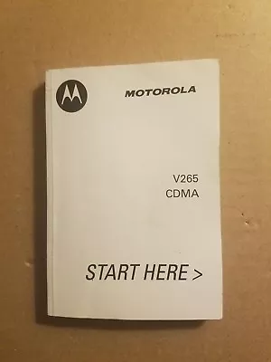 Motorola V265 CDMA Manual - Paperback Good Condition • $7.47