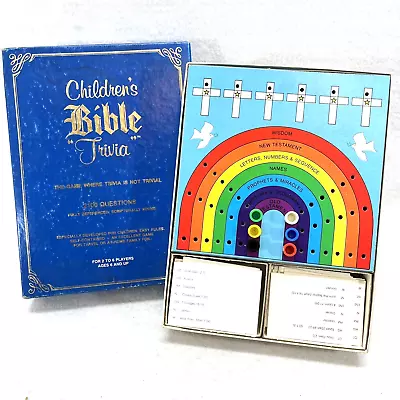 Children's Bible Trivia Board Game Vintage 1984 2100 Questions Complete Made USA • $37.78