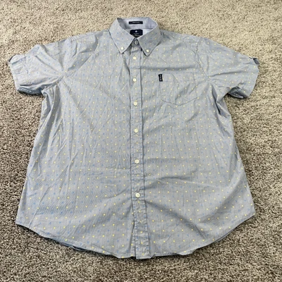 $18.80 • Buy Ben Sherman Shirt Men’s Size Large Blue Polka Dot Button Down Short Sleeve