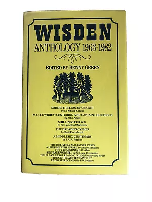 £5.99 • Buy Wisden Anthology 1963-1982 Hardback Edited By Benny Green.