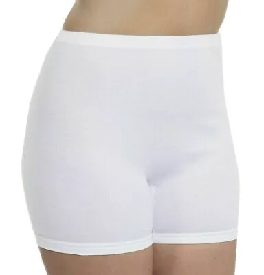 Ladies Interlock Cuff Leg Pantees Women Underwear Rich Cotton Knickers  3/6 Pack • £25.99