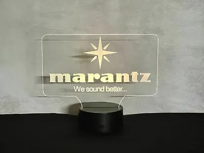Marantz WSB LED Edge Lit Lighted Sign W/ 16 Color Base And Remote 8.5  X 6.1  • $34.99