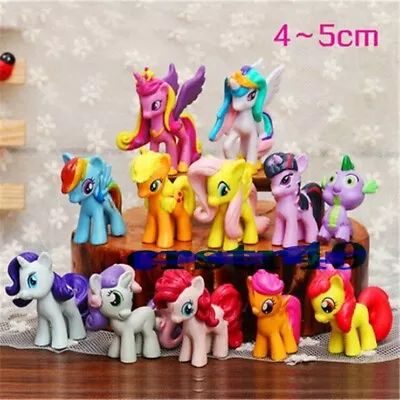 12Pcs My Little Pony Mini Dolls PVC Action Figure Cake Topper Kids Girl Toys UK • £6.85