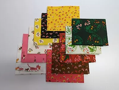 OOP Heather Ross Tiger Lily Quilting Cotton Fat Quarter Bundle - 11 Fat Quarters • $95