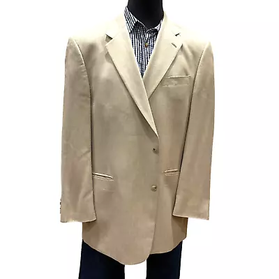 Austin Reed London Sport Coat Suit Jacket Blazer 48L Beige Cream Tan Wool • $37.24