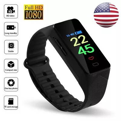 Watch Bracelet Camera Hidden Video Recorder 1080p HD  DVR Mini Security Cam US • $31.56