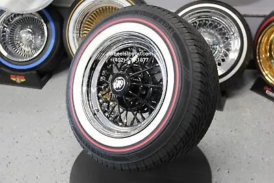 New 15  30 Spoke 5 Lug Wire Spoke Wheels & Vogue Whitewall Redline Tires Set 4 • $2180