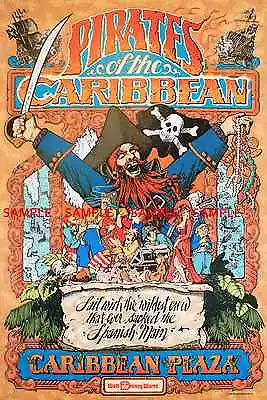 Vintage Disney ( Pirates Of The Caribbean )11  X 17  Collector's Poster - B2G1F • $12.99