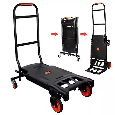 Folding Hand Truck 2-in-1 Collapsible Luggage Trolley Cart Hand Dolly Cart  • $99.61