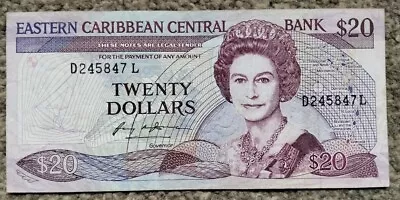 East Caribbean States 20 Dollars 1988 P24l  EF+ • £55