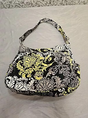 Vera Bradley BAROQUE Purse Handbag Quilted Green Gray White Black Yellow • $14.40