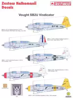 Techmod Decals 1/48 VOUGHT SB2U VINDICATOR W/Photo Etch & Masks • $14.99