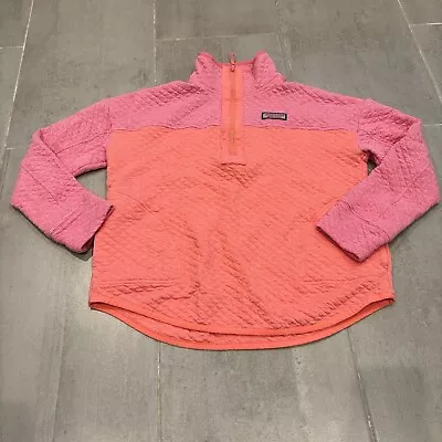 Vineyard Vines Shirt Womens Size Medium Pink Shep Shirt 1/4 Zip Quilted • $30