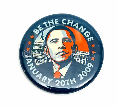 2009 Barack Obama Inauguration Shepard Fairey Art Pinback Button * MINT • $12