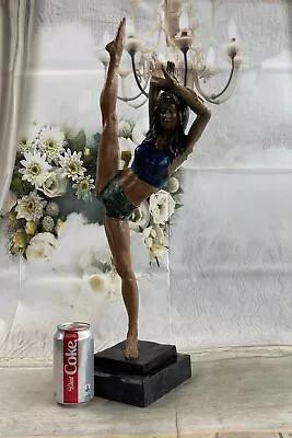 Limited EDT Bronze Sculpture NADIA COMANECI Olympic Gymnast HUMAN GRACE FIGURINE • $299