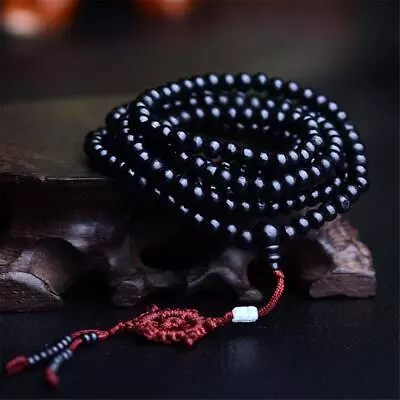 Tibetan Sandalwood Buddhist Buddha 216 Prayer Bead  Bracelet Necklace Mala • $1.88