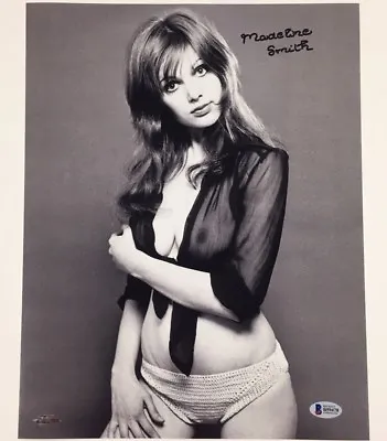MADELINE SMITH Bond Girl MISS CARUSO Signed 11x14 ~Beckett BAS COA + Photo Proof • $69.99