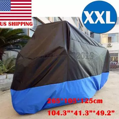 XXL Rain Motorcycle Cover For Harley-Davidson Softail Fat Boy FLSTF Deluxe FLSTN • $26.95