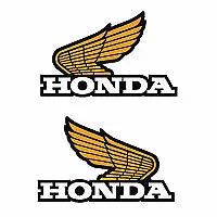 LICENSED Honda Wings Yellow CR MR SL XL XR Atc70 SL TANK Vintage Decals Stickers • $15.87