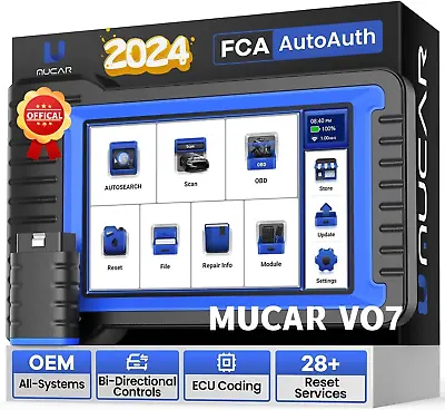 MUCAR VO7 OBD2 Scanner Bidirectional Car Diagnostic Tool All System ECU Coding • $329