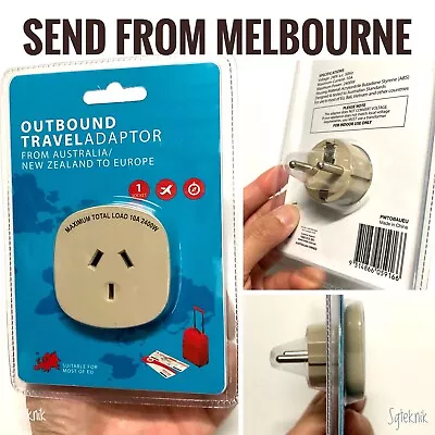 $19.95 • Buy Outbound Travel Adaptor 10A Australia To Europe Bali Indonesia Vietnam Germany