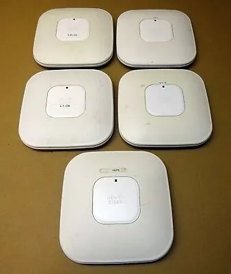 5x Cisco AIR-CAP3502I-E-K9 3502I WiFi Dual Band Access Points - Ex Office • £30