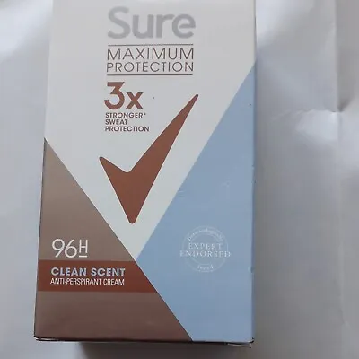 £6.99 • Buy Sure Women Maximum Protection Clean Scent Anti-Perspirant/Deodorant. 45ml