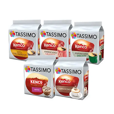 Tassimo Kenco Coffee Bundle Variety Box T-Discs Pods 64 Drinks Cups • £26.11