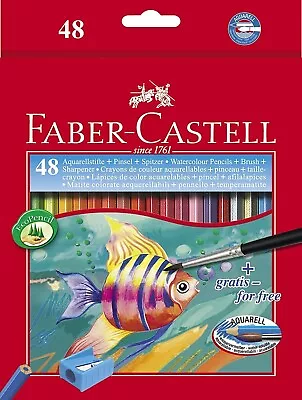 Faber Castell 48 Aquarelle Full Length Water Colour Pencils • $29.49